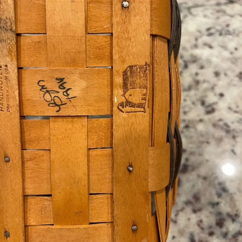 Vintage 1996 Basket Handwoven 10